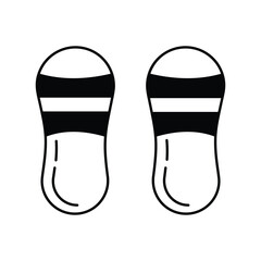 slipper icon with white background vector stock illustration