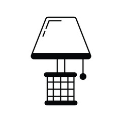 Fototapeta premium lamp icon with white background vector stock illustration