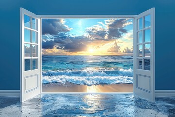 ocean ​​view from the window professional photography