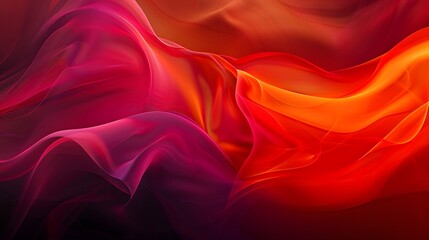 Obraz premium Vermilion Currents: An Intense, Abstract Wave Background Radiating Passionate Energy