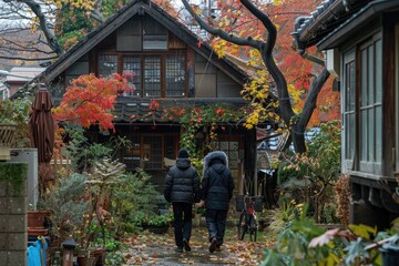 walking together with friends professional photography