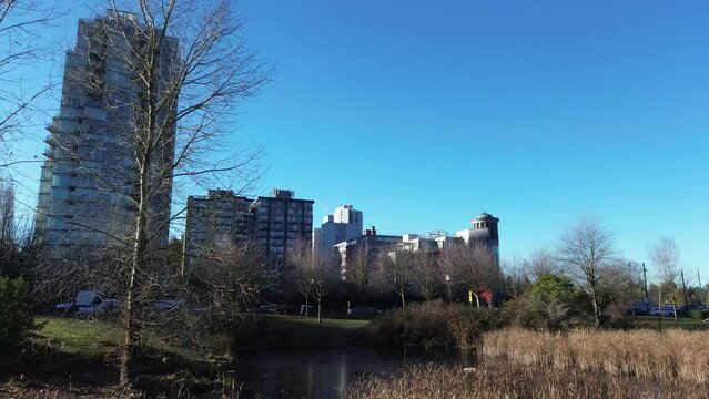 Shot of the Devonian Park in Vancouver, Canada.