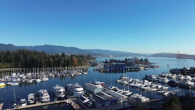 Shot of Devonian Park, located in the Coal Harbour neighborhood of Vancouver.