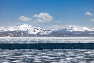 Snowy arctic mountains and abundant water