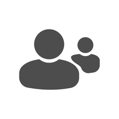 Vector flat illustration in grayscale. Avatar, user profile, person icon, gender neutral silhouette, profile picture. Suitable for social media profiles, icons, screensavers and as a template.