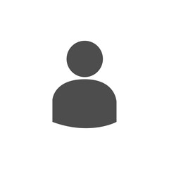Vector flat illustration in grayscale. Avatar, user profile, person icon, gender neutral silhouette, profile picture. Suitable for social media profiles, icons, screensavers and as a template.