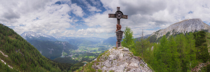 Mountain valley near Klettersteige am Jenner in Berchtesgaden National Par, Alps