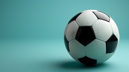 Fototapeta premium Soccer Ball in Focus A Vibrant Display of the Universal Game