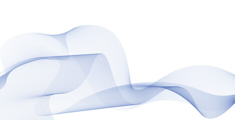 Vector abstract colorful flowing wave lines isolated on white background. Design element for technology, science, modern concept.