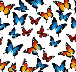 seamless background with butterflies