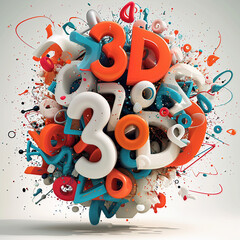 3D Number Cluster