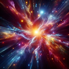 Naklejka premium An electrifying display of abstract colorful lights