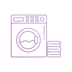 washing machine icon with white background vector stock illustration