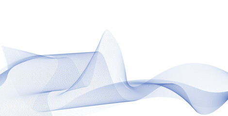 Vector abstract colorful flowing wave lines isolated on white background. Design element for technology, science, modern concept.