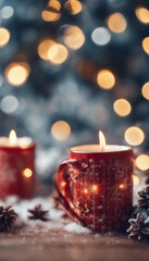 Christmas winter cozy background