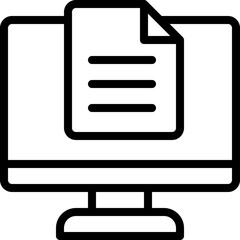 Fototapeta premium Computer file monitor icon. 