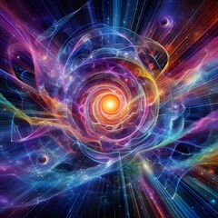 Obraz premium An electrifying display of abstract colorful lights