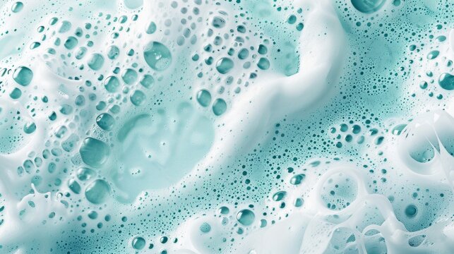 Foam on blue motorhood background