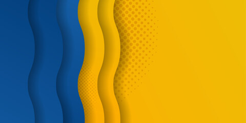 yellow and blue is visually appealing and attention-grabbing. Blue and yellow Banner concepts The overlapping blue and yellow elements