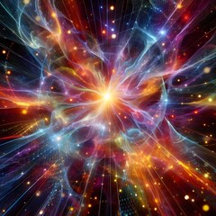 Fototapeta premium An electrifying display of abstract colorful lights