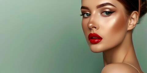 Brazilian Model Radiating Elegance Professional Makeup Advertising