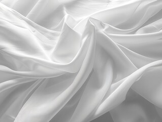 Obraz premium White fabric with numerous folds