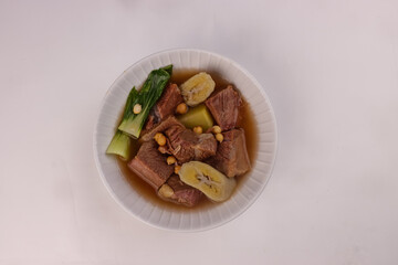 Beef Pochero is Filipino Beef Stew With Saba Bananas. 