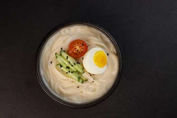 Kongguksu is Korean Cold Soy Milk Noodle Soup.