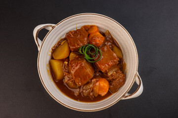 Beef Afritada is a Filipino Beef Stew and Vegetables in a Tomato Sauce.