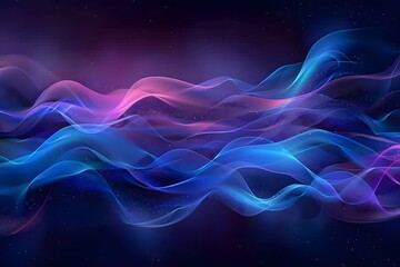 Fototapeta premium Wavy Blue and Pink Abstract Background
