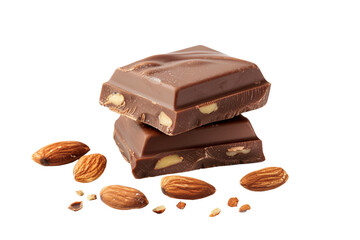 a chocolate bar with nuts on top