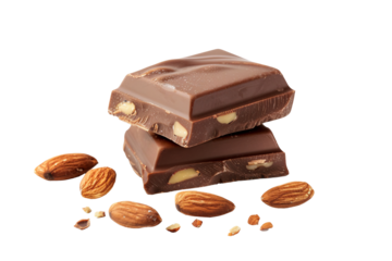 a chocolate bar with nuts on top