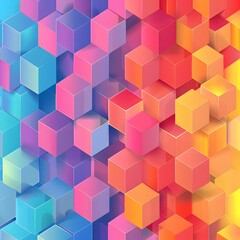 Obraz premium Colorful 3D Cubes Background