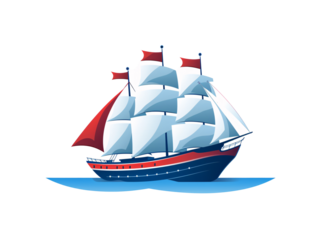 a ship with sails