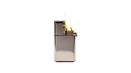 a lighter with flames on it