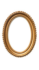 a gold oval picture frame
