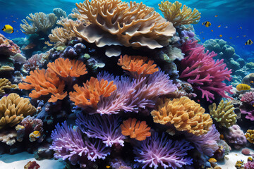 Elegant and rare coral thrives in a vibrant underwater reef.