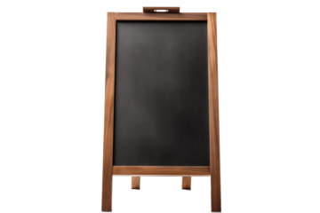 a black board with a wooden frame