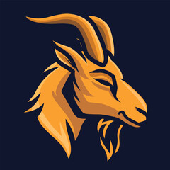 Obraz premium Goat head Vector Illustration on isolated background