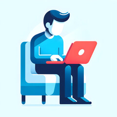 person working on laptop