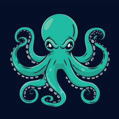 Octopus Vector Illustration on isolated background