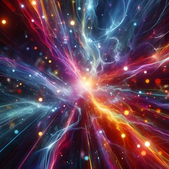 Obraz premium An electrifying display of abstract colorful lights