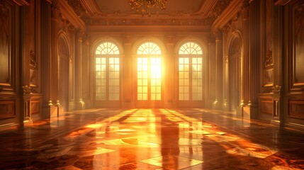 Obraz premium Sunlit opulent hall