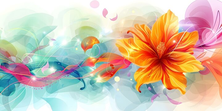 Colorful abstract flower