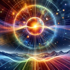 Fototapeta premium An electrifying display of abstract colorful lights