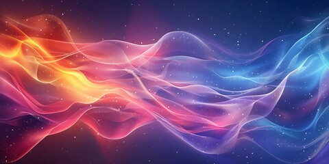 Obraz premium Colorful Light Waves