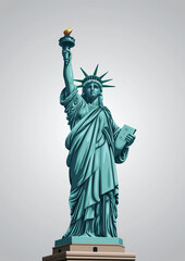 Statue of liberty abstract vector illustration design.