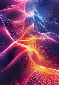 Colorful Wavy Particles
