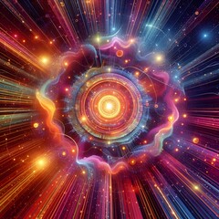 Obraz premium An electrifying display of abstract colorful lights