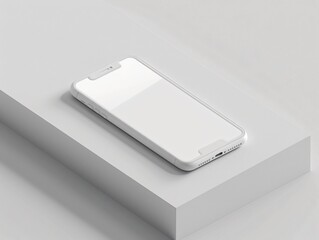 White phone on white surface